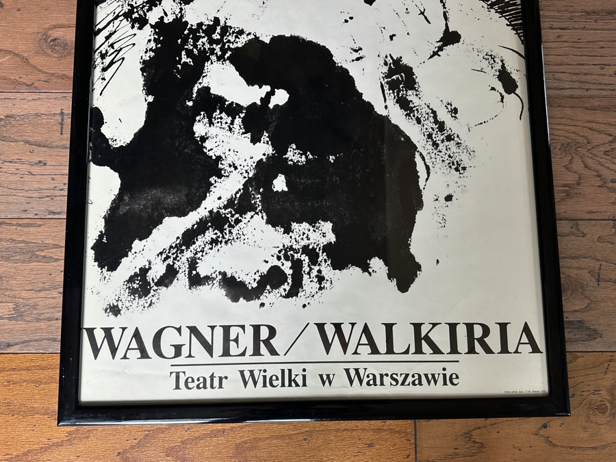 Vintage 1988 Original Warsaw, Poland Opera Poster Wagner / Walkiria Teatr Wielki Warszawie 25.5 X 37.5 Estimate $200 [Photo 2]