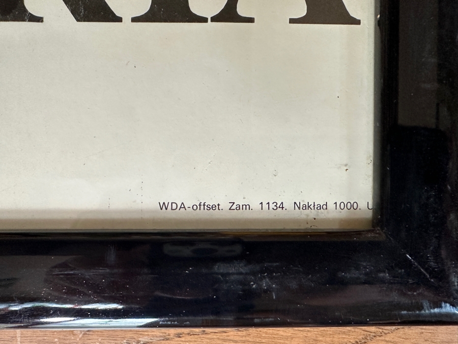 Vintage 1988 Original Warsaw, Poland Opera Poster Wagner / Walkiria Teatr Wielki Warszawie 25.5 X 37.5 Estimate $200 [Photo 5]