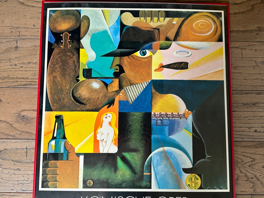 Vintage 1988 Original German Komische Opera Poster Aufstieg Und Fall Der Stadt Mahagonny Kurt Weill Bertolt Brecht Estimate $200 [Photo 3]