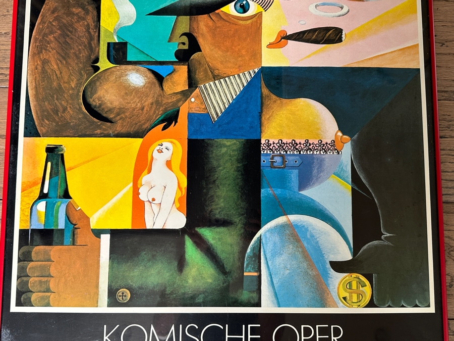 Vintage 1988 Original German Komische Opera Poster Aufstieg Und Fall Der Stadt Mahagonny Kurt Weill Bertolt Brecht Estimate $200 [Photo 5]
