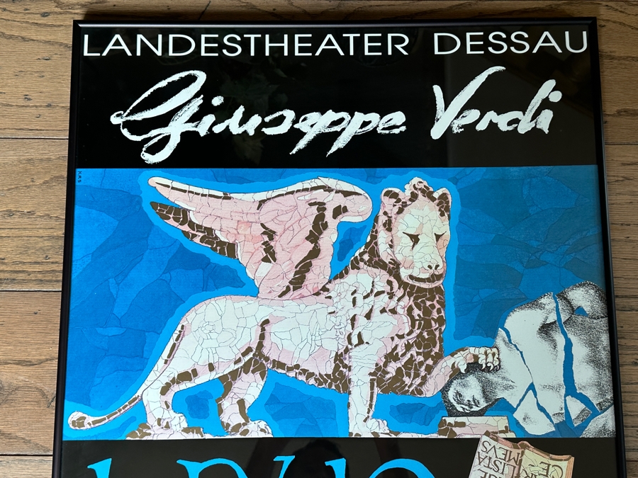 Vintage Original German Opera Poster Giuseppe Verdi I Due Foscari Die Beiden Foscari 23.5 X 33 Estimate $200 [Photo 3]