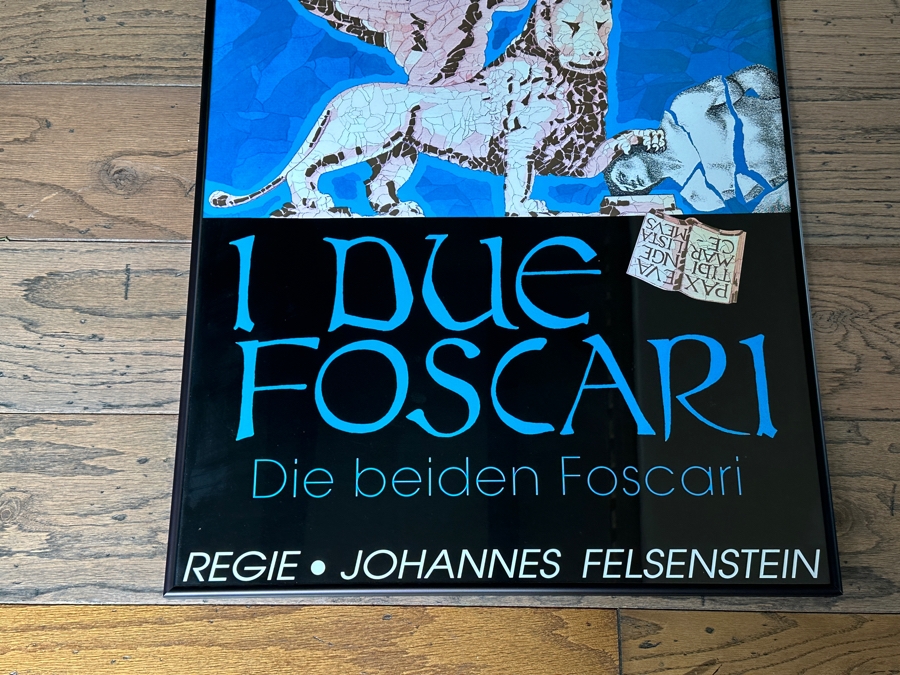 Vintage Original German Opera Poster Giuseppe Verdi I Due Foscari Die Beiden Foscari 23.5 X 33 Estimate $200 [Photo 2]