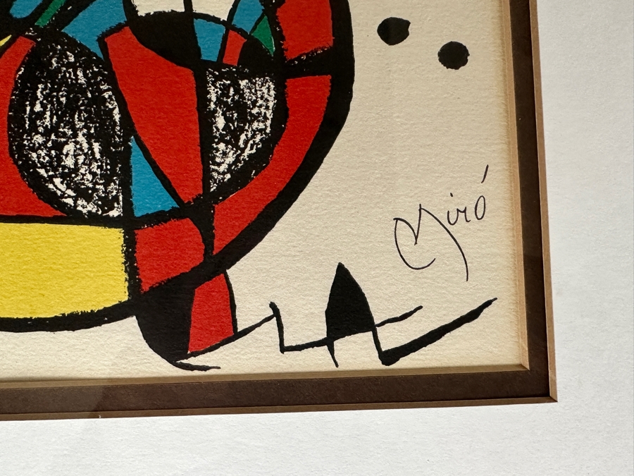 Joan Miro 'Escalator' Print From The Metropolitan Gallery Of Fine Art, New York, NY Framed 20.5 X 12.5 [Photo 4]
