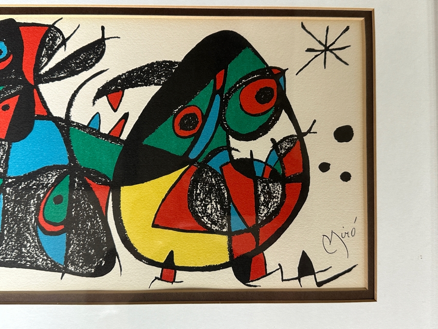 Joan Miro 'Escalator' Print From The Metropolitan Gallery Of Fine Art, New York, NY Framed 20.5 X 12.5 [Photo 2]