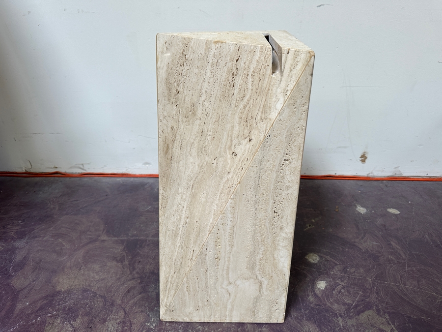 Travertine Pedestal Stand 19'W X 28'H [Photo 2]