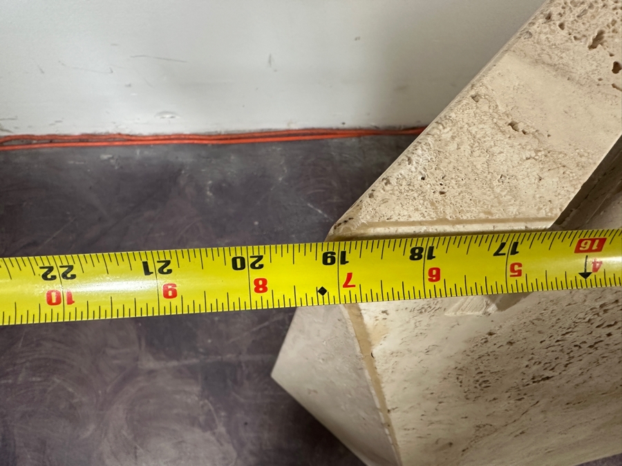 Travertine Pedestal Stand 19'W X 28'H [Photo 7]