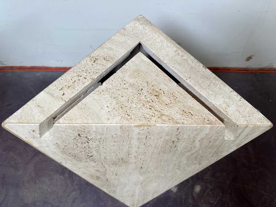Travertine Pedestal Stand 19'W X 28'H [Photo 4]