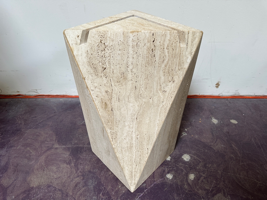 Travertine Pedestal Stand 19'W X 28'H [Photo 3]