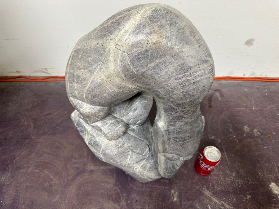 Vintage African Shona Carved Stone Jaquar Statue 23'H [Photo 4]