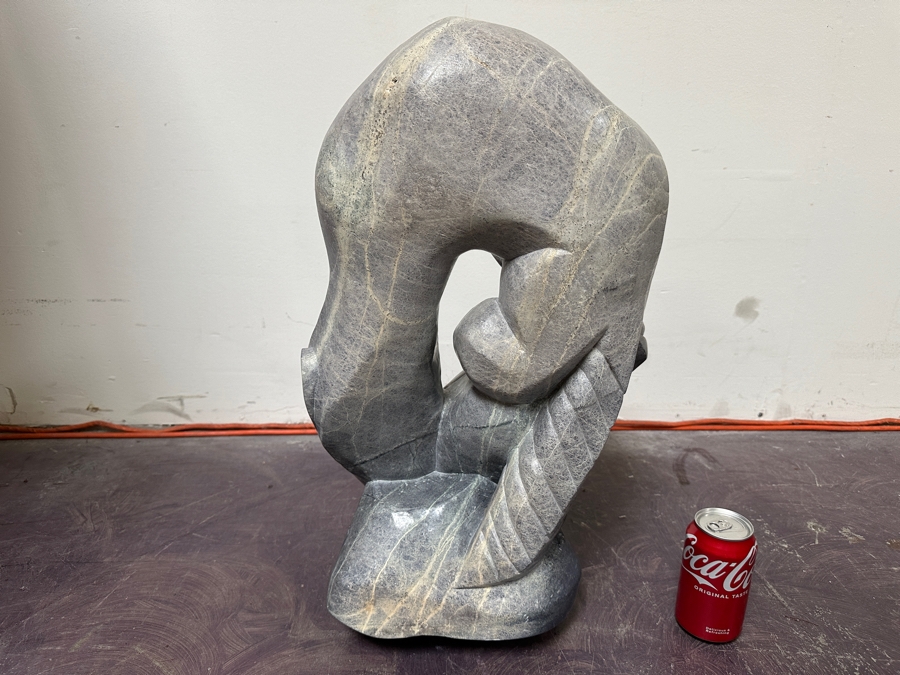 Vintage African Shona Carved Stone Jaquar Statue 23'H [Photo 6]