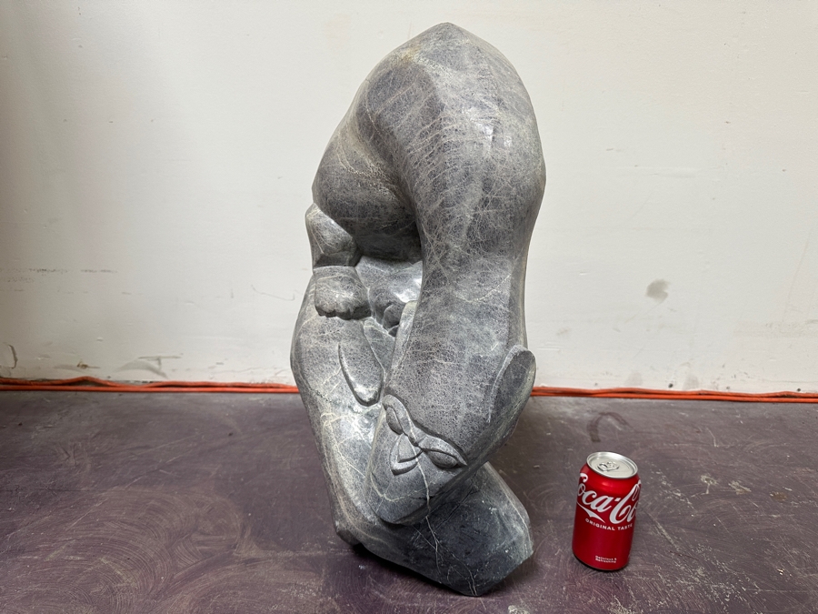 Vintage African Shona Carved Stone Jaquar Statue 23'H [Photo 5]