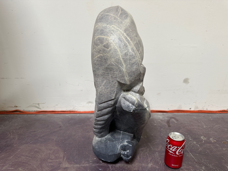 Vintage African Shona Carved Stone Jaquar Statue 23'H [Photo 7]