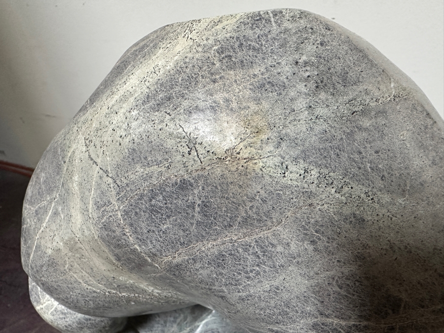 Vintage African Shona Carved Stone Jaquar Statue 23'H [Photo 8]