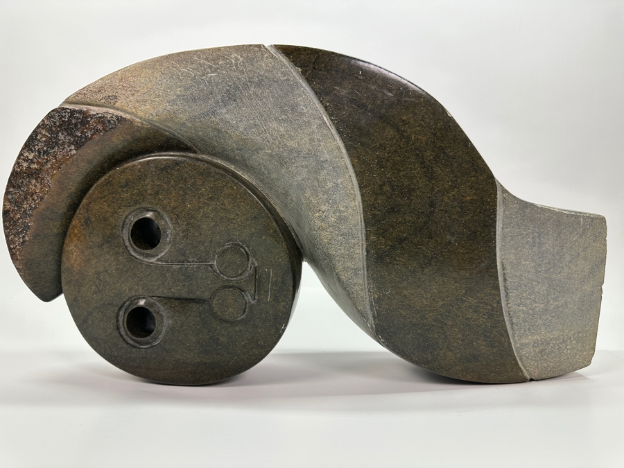 Vintage African Shona Carved Stone Sculpture Artist Signed 19.5'H [Photo 2]