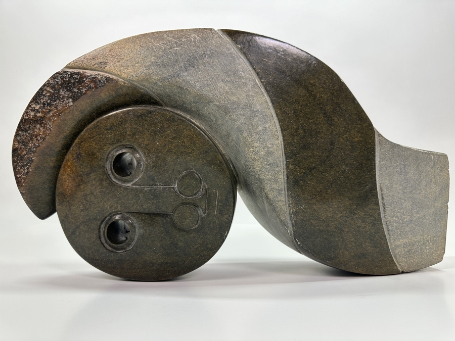 Vintage African Shona Carved Stone Sculpture Artist Signed 19.5'H [Photo 4]