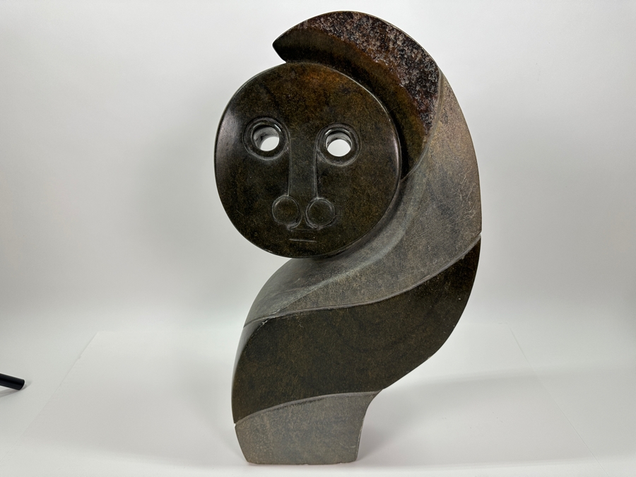 Vintage African Shona Carved Stone Sculpture Artist Signed 19.5'H [Photo 9]