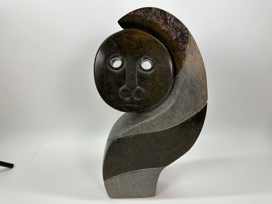 Vintage African Shona Carved Stone Sculpture Artist Signed 19.5'H [Photo 8]