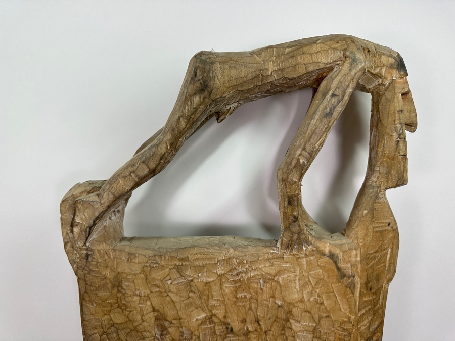 Vintage Asmat Papua New Guinea Carved Wooden Tribal Shield 16'W X 34'H [Photo 6]