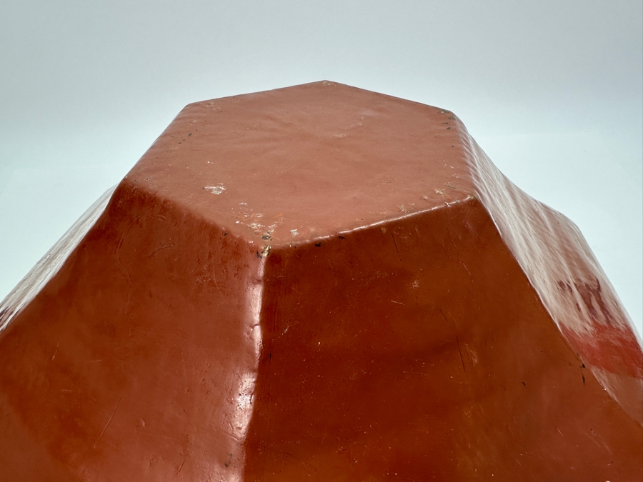 Vintage Asian Red Lacquer Bowl 15'W X 8'H [Photo 7]