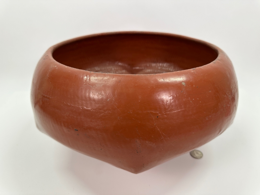 Vintage Asian Red Lacquer Bowl 15'W X 8'H [Photo 5]