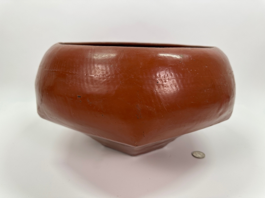 Vintage Asian Red Lacquer Bowl 15'W X 8'H [Photo 4]