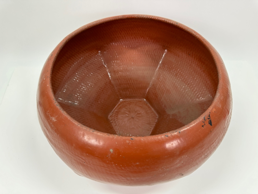Vintage Asian Red Lacquer Bowl 15'W X 8'H [Photo 3]