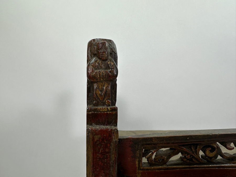 Small Chinese Wooden Cabinet (2 Drawers Need Repair) 22.5'W X 7'D X 16'H [Photo 2]