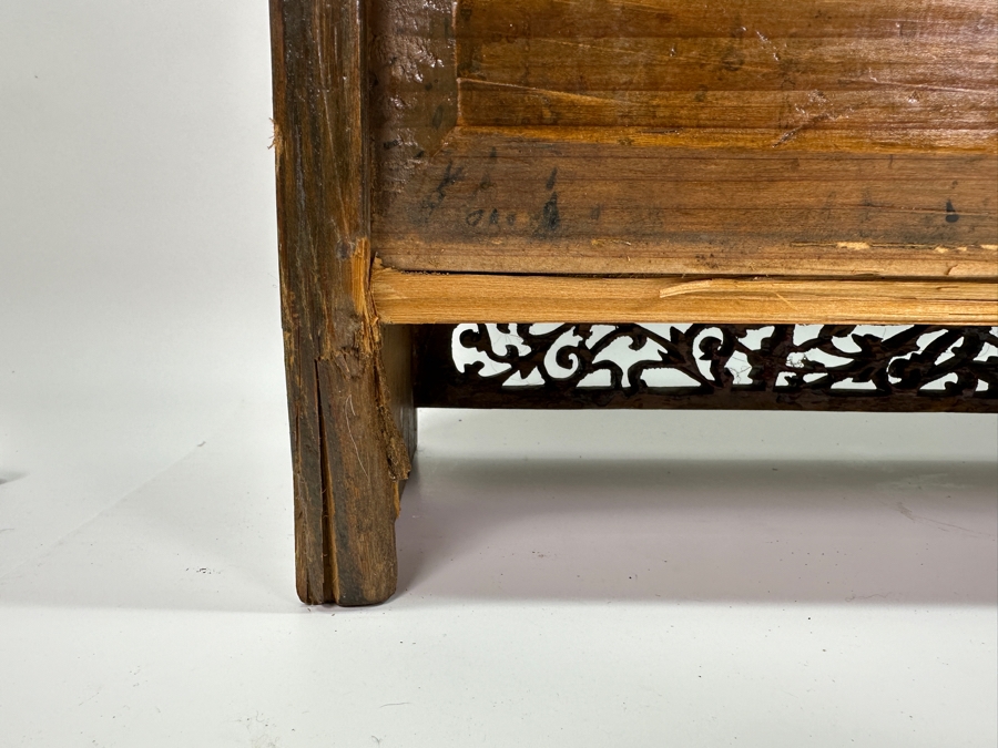 Small Chinese Wooden Cabinet (2 Drawers Need Repair) 22.5'W X 7'D X 16'H [Photo 11]
