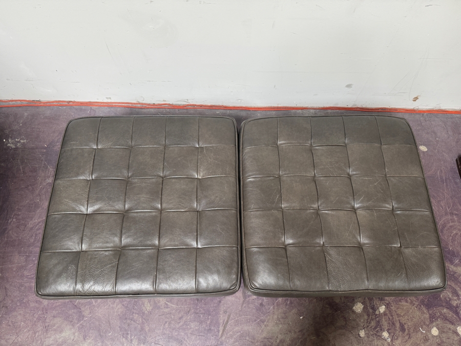 Pair Of Tufted Ottomans 31'W X 18'H [Photo 2]