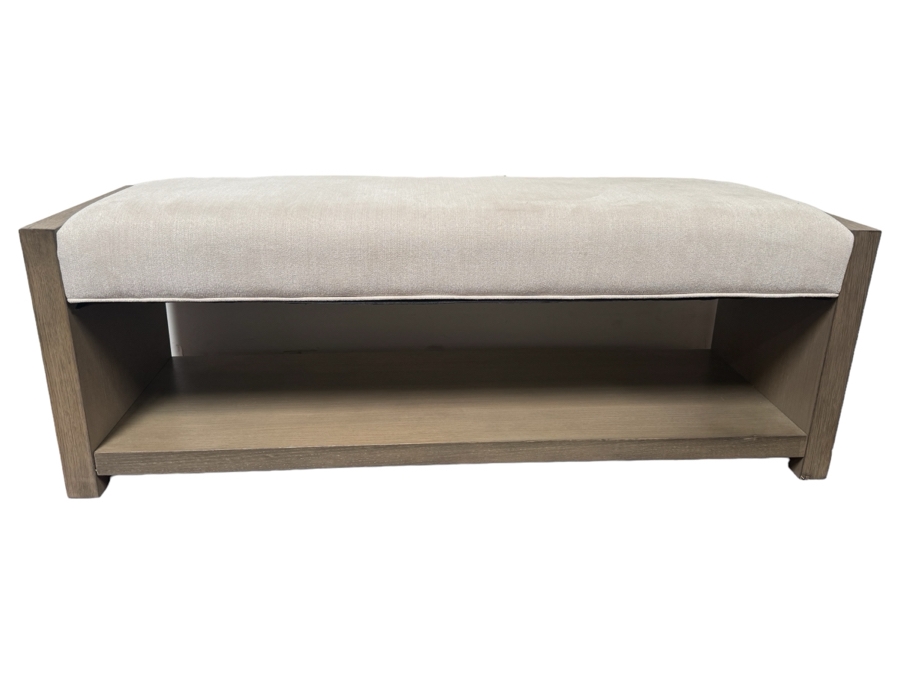 Upholstered Bench With Underneath Storage 52.5'W X 17'D X 20.5'H [Photo 1]