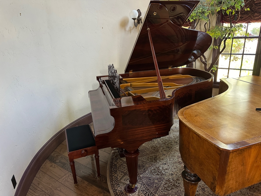 Beautiful Vogel By Schimmel Mahogany Grand Player Piano With PianoDisc CD Player System, Player CDs And Bench 5'11' In Excellent Condition Valued Around $20,000 - See Video On Detail Page [Photo 12]