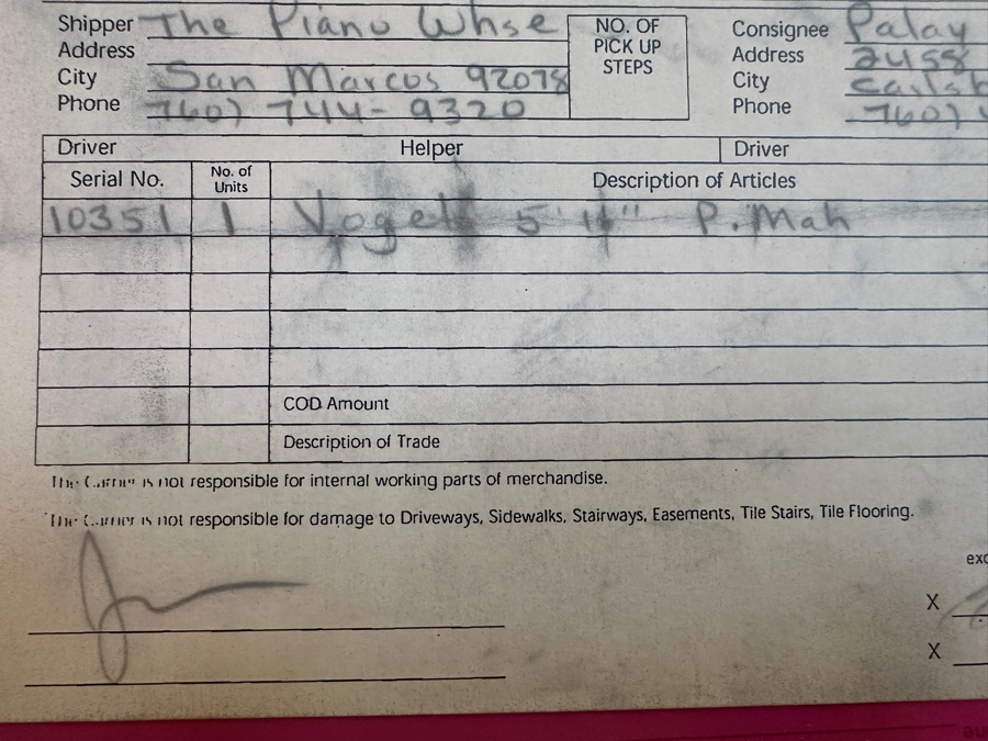 Beautiful Vogel By Schimmel Mahogany Grand Player Piano With PianoDisc CD Player System, Player CDs And Bench 5'11' In Excellent Condition Valued Around $20,000 - See Video On Detail Page [Photo 24]