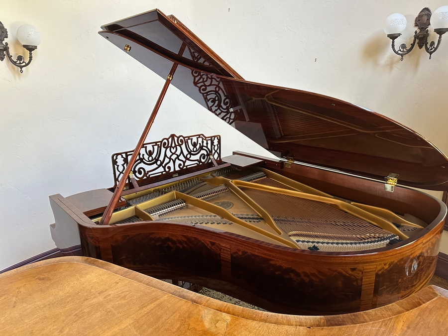 Beautiful Vogel By Schimmel Mahogany Grand Player Piano With PianoDisc CD Player System, Player CDs And Bench 5'11' In Excellent Condition Valued Around $20,000 - See Video On Detail Page [Photo 14]