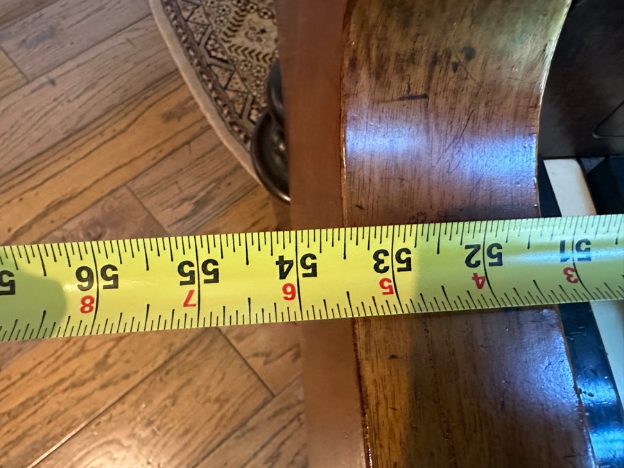 Antique Grand Austrian Amberg Piano With Ebony & Ivory Keys 6'7' (See Photos For Crack In The Cast Iron Plate Piano Harp) Client Paid $8,700 [Photo 20]