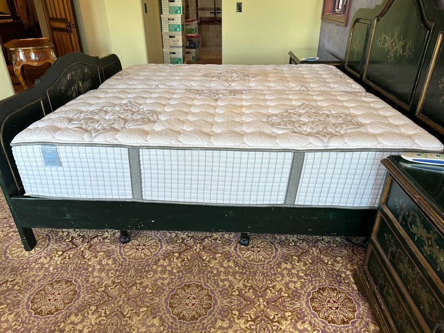 Bedroom Set Featuring King Size Bed With Footboard & Headboard Plus Matching Nightstands By South Cone Trading Company With Optional Mattress / Boxsprings [Photo 16]