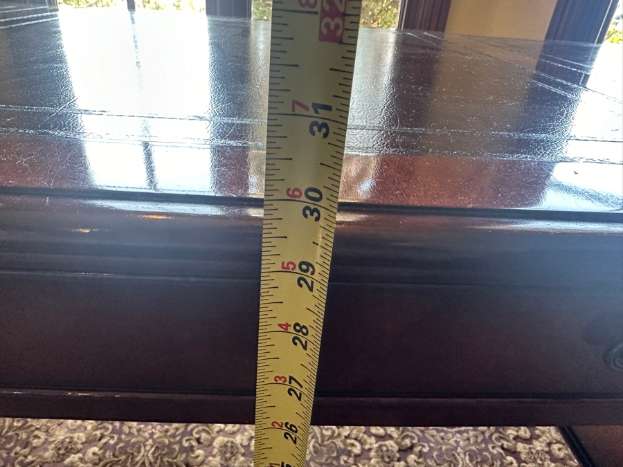 Stunning 125th Anniversary Limited Edition Sligh Executive Leather Top Desk The Ellis Line Numbered 66 Of 1880 72'W X 36'D X 30'H [Photo 23]