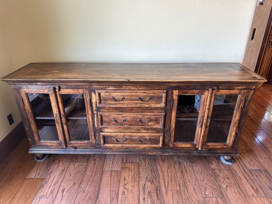 Wooden Cabinet Buffet Credenza 84'W X 20'D X 36'H [Photo 2]