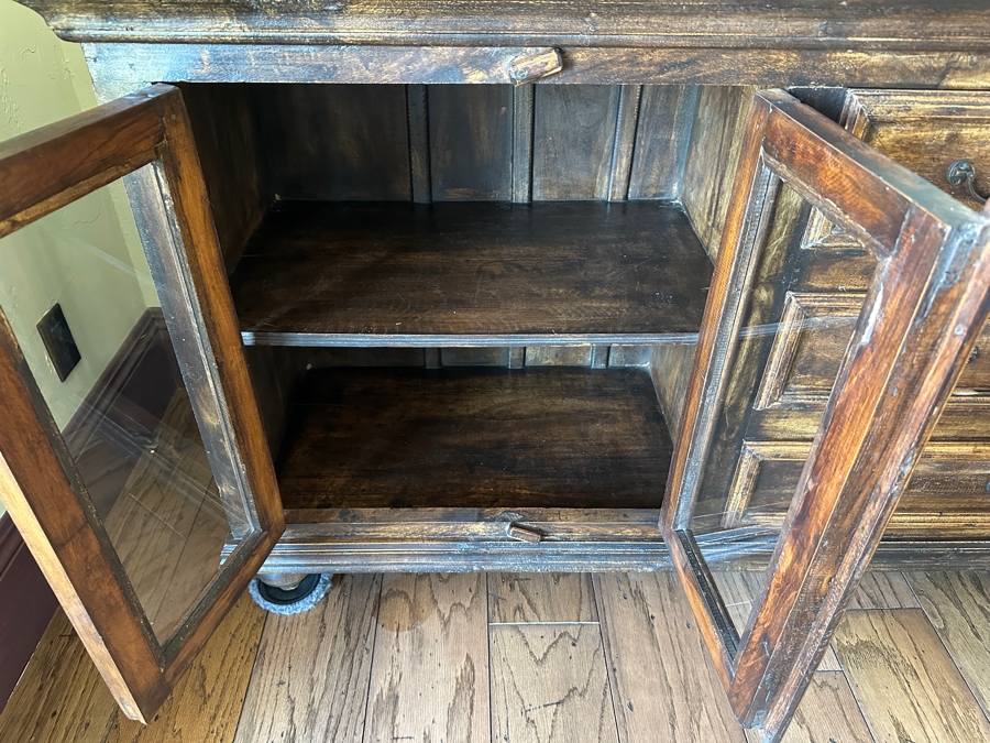 Wooden Cabinet Buffet Credenza 84'W X 20'D X 36'H [Photo 4]