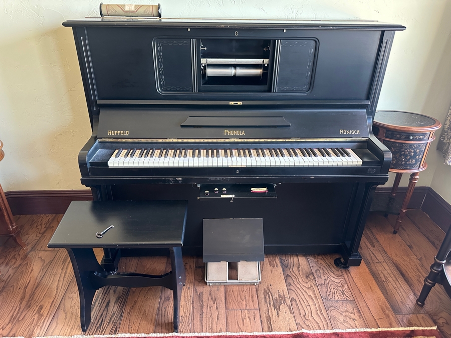 Antique Mechanical Player Piano Phonola Hupfeld Mechanism Carl Ronisch Dresden Germany 62'W X 30'D X 54'H [Photo 10]