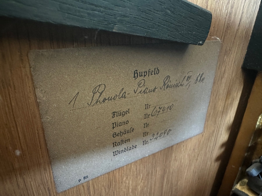 Antique Mechanical Player Piano Phonola Hupfeld Mechanism Carl Ronisch Dresden Germany 62'W X 30'D X 54'H [Photo 16]