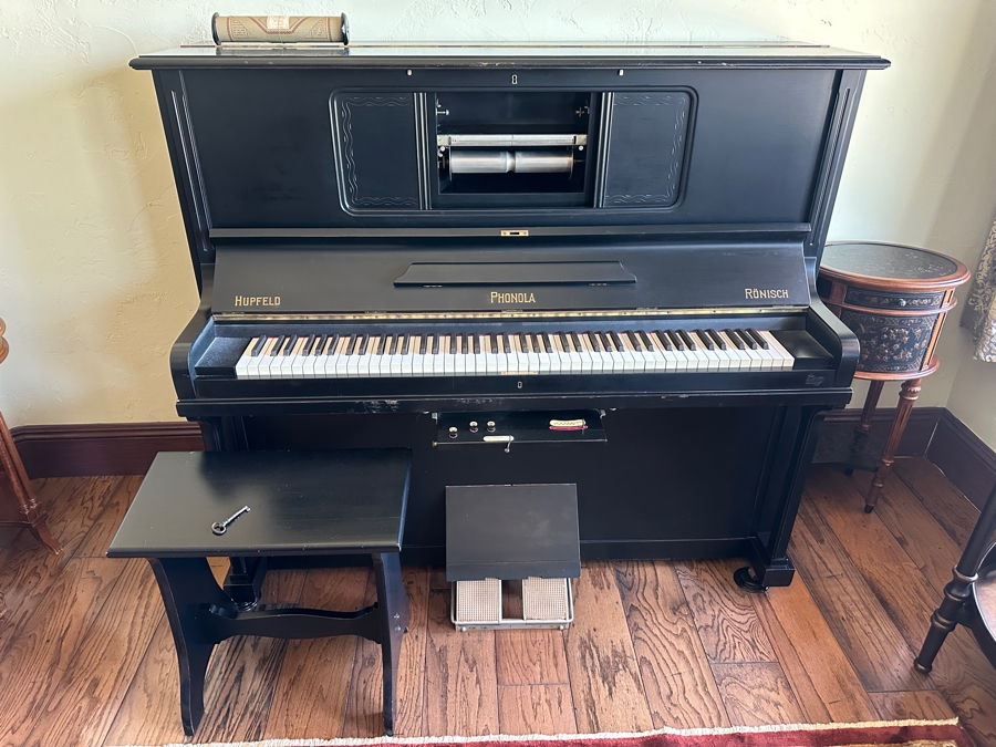 Antique Mechanical Player Piano Phonola Hupfeld Mechanism Carl Ronisch Dresden Germany 62'W X 30'D X 54'H [Photo 11]