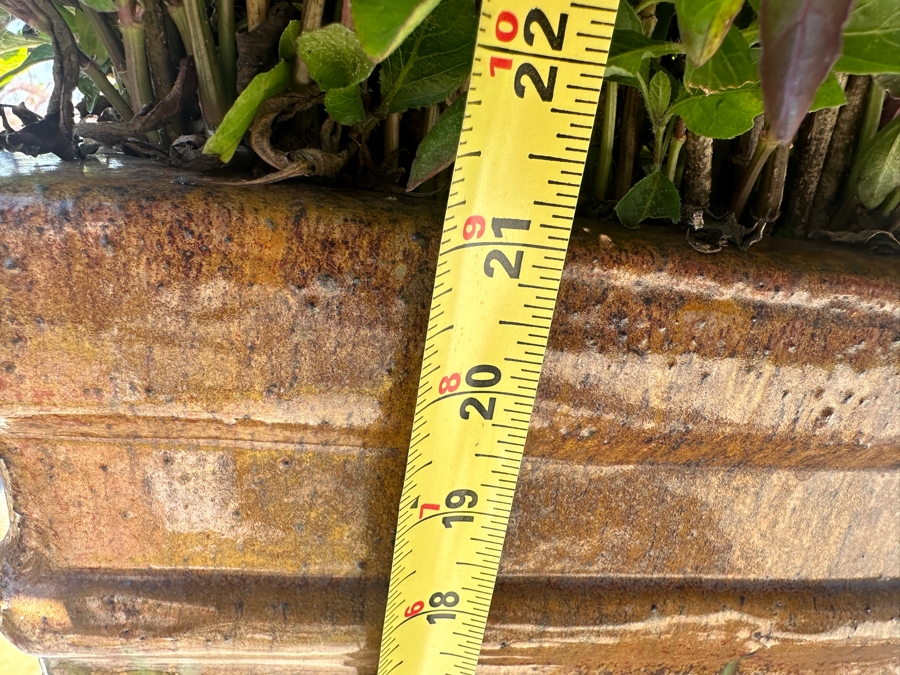 Pair Of Large Potted Plants Antique Falling Jade Pattern Flower Pot 17'W X 21.5'H [Photo 6]