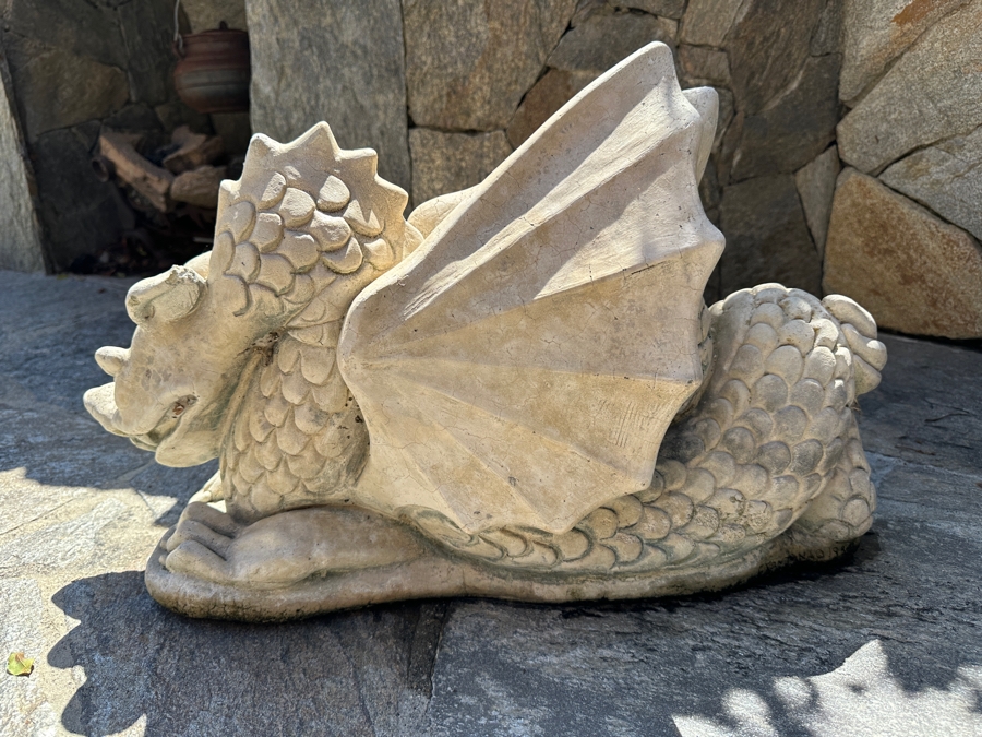 Concrete Baby Dragon Garden Sculpture 24'L [Photo 2]
