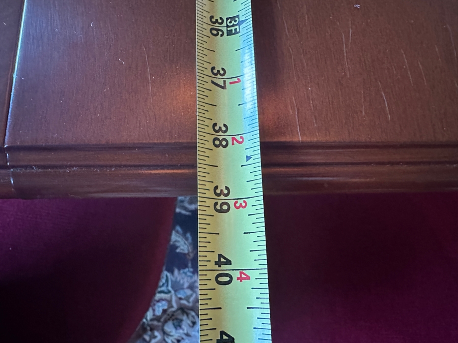 Stunning Italian Marquetry Dining Table With Built In Leaf And Six Tufted Velvet Dining Chairs 68'L X 38.5'D With 16'L Leaf [Photo 22]