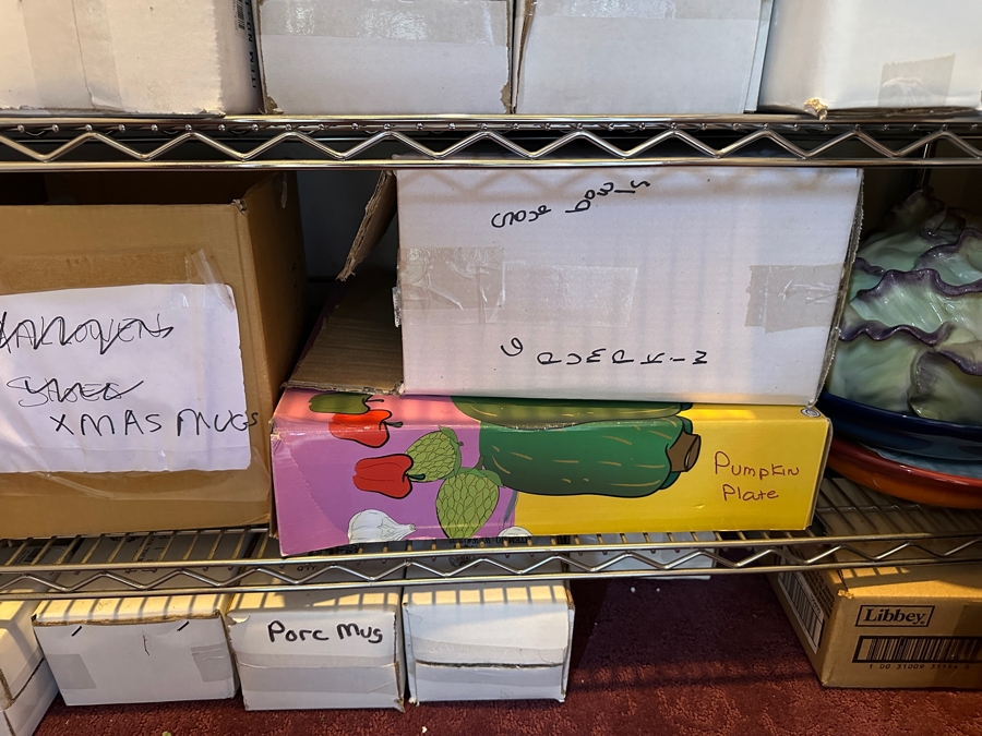 Closet Filled With New Old Stock Ceramic Items Mainly From Kaldun & Bogle Counted Over 150 Boxes - See Photos [Photo 15]