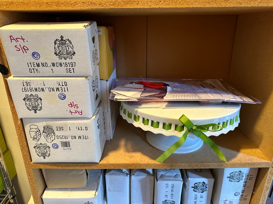 Closet Filled With New Old Stock Ceramic Items Mainly From Kaldun & Bogle Counted Over 150 Boxes - See Photos [Photo 19]