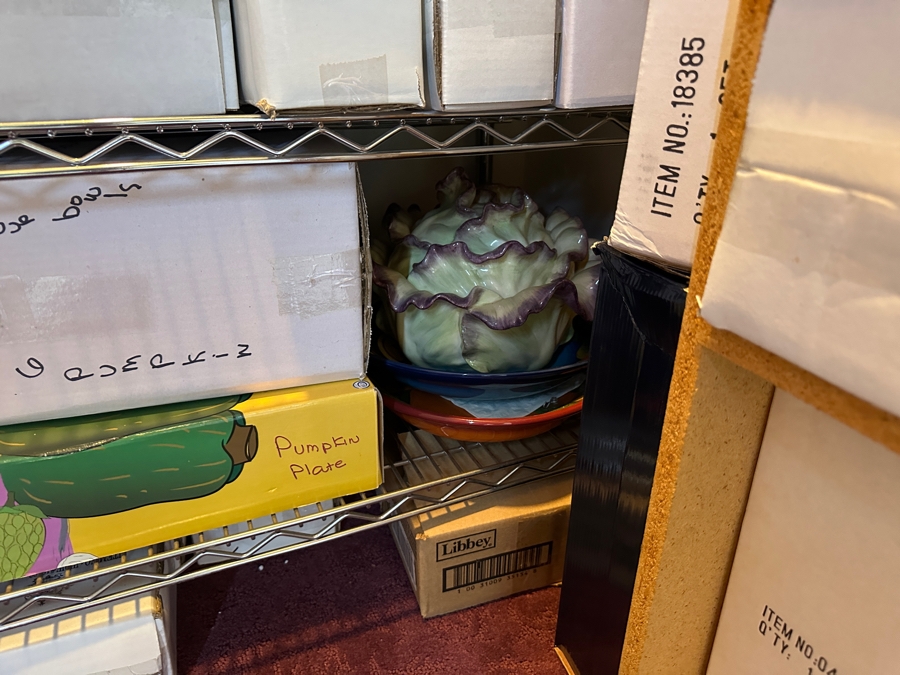 Closet Filled With New Old Stock Ceramic Items Mainly From Kaldun & Bogle Counted Over 150 Boxes - See Photos [Photo 16]