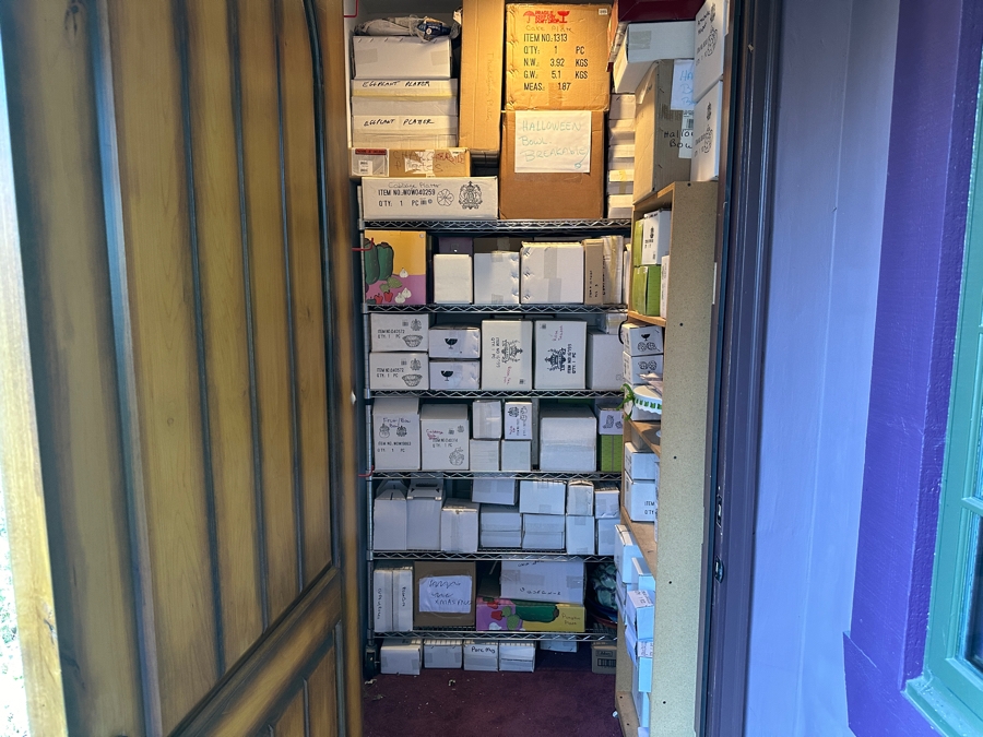 Closet Filled With New Old Stock Ceramic Items Mainly From Kaldun & Bogle Counted Over 150 Boxes - See Photos [Photo 2]