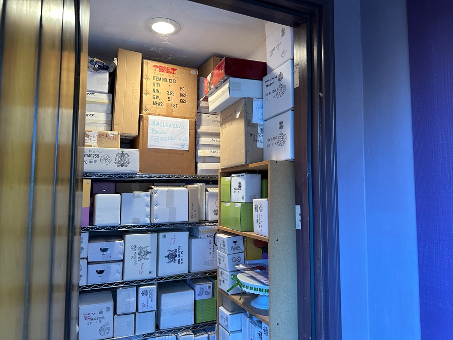 Closet Filled With New Old Stock Ceramic Items Mainly From Kaldun & Bogle Counted Over 150 Boxes - See Photos [Photo 4]