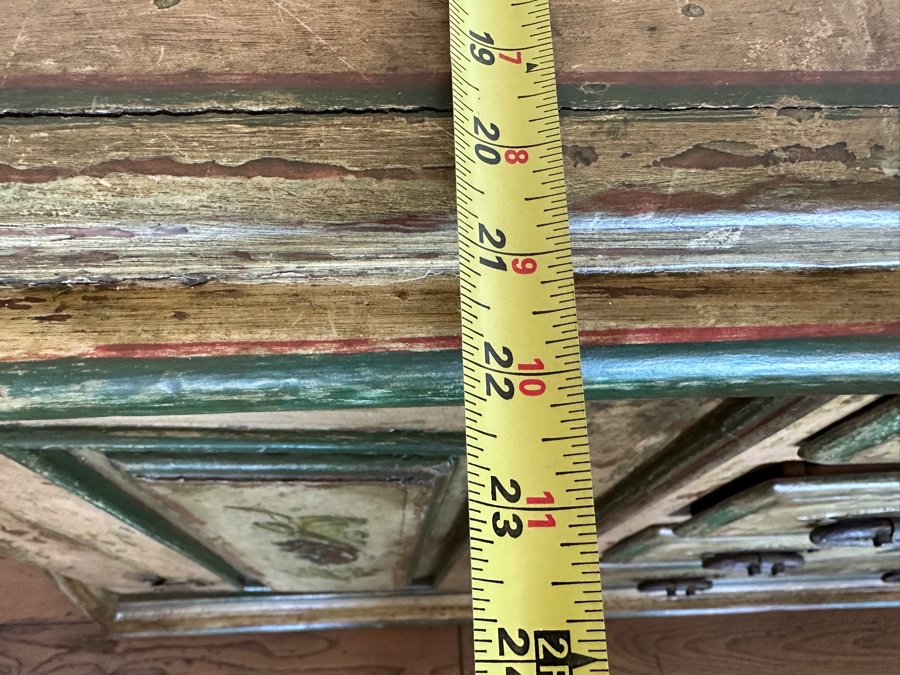 Heavy Painted Grape Bird Themed Cabinet Credenza 87'W X 22'D X 40'H [Photo 12]